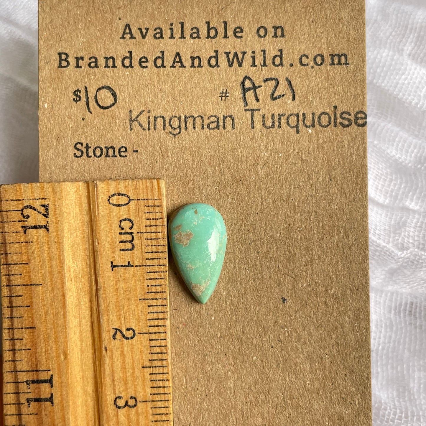 Kingman Turquoise Cabochon - KT21 FDAC83E8-53BB-4F8B-93C4-5FE6D9DF5D70 Brandedandwild.com