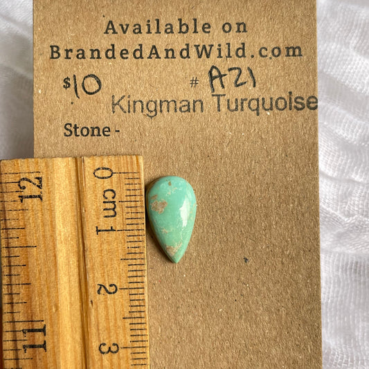Kingman Turquoise Cabochon - KT21 FDAC83E8-53BB-4F8B-93C4-5FE6D9DF5D70 Brandedandwild.com