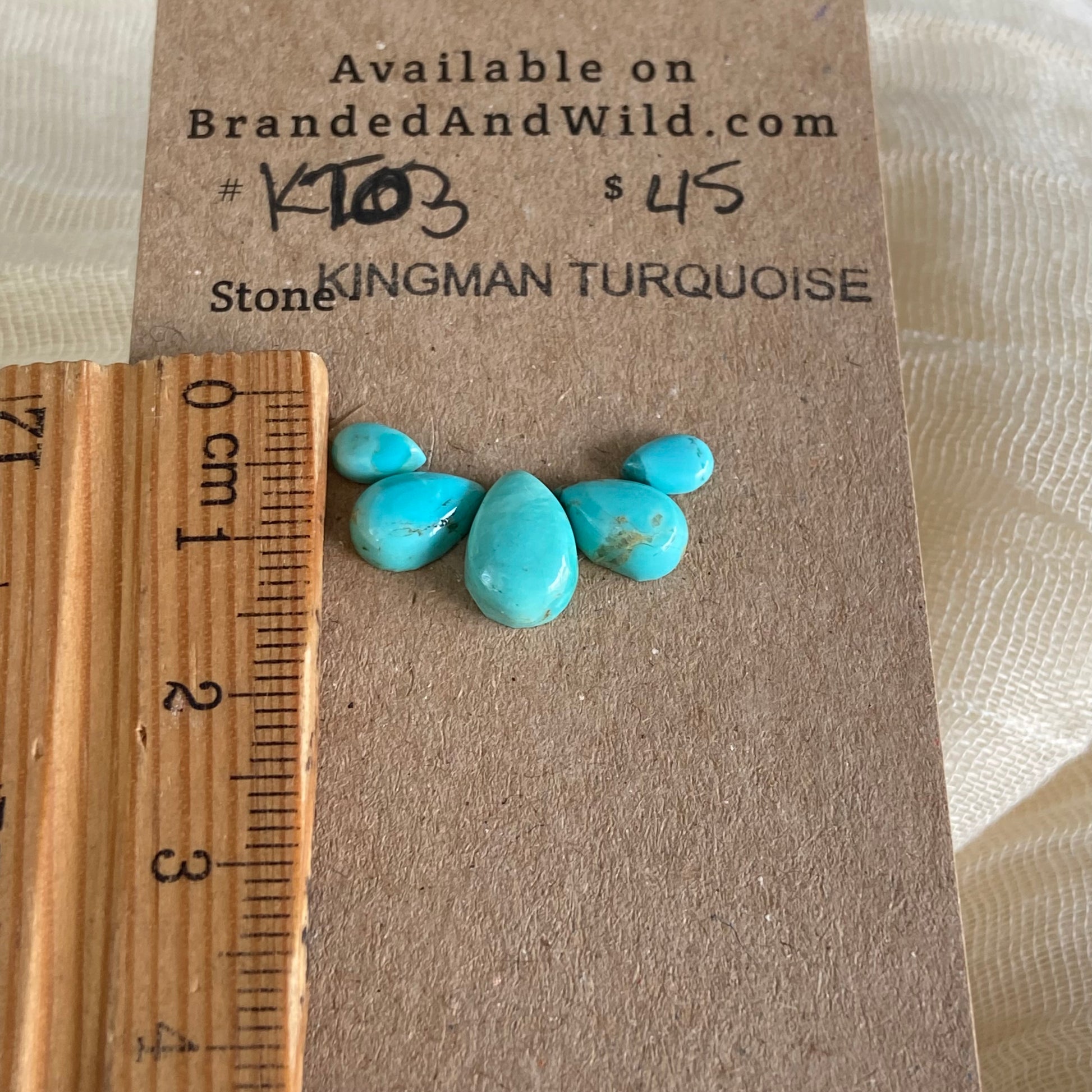 Kingman Turquoise Cabochon - KT03 FDC9AF5C-8BB2-4017-B9BF-DE058E14D752 Brandedandwild.com