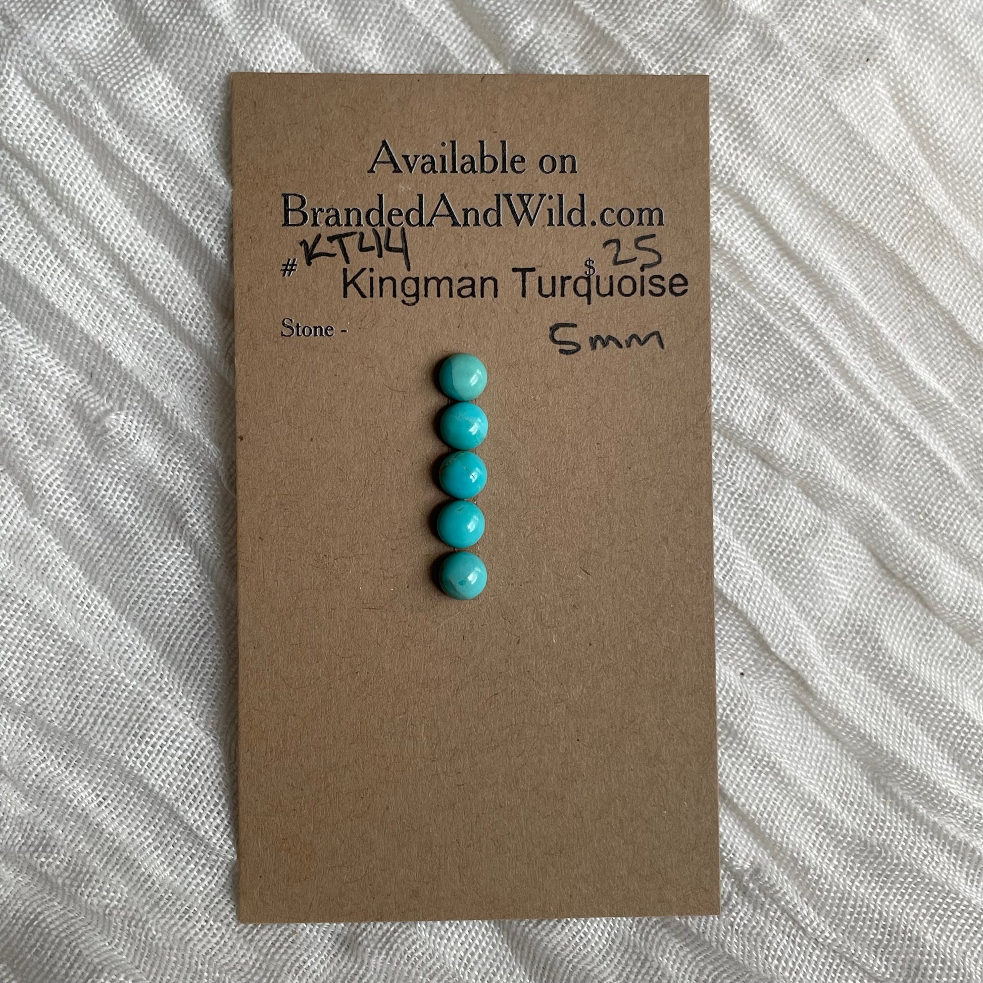 Kingman Turquoise Cabochon - KT44 FDEC9BA0-F8D1-4888-88F6-350F12C36FE6 Brandedandwild.com