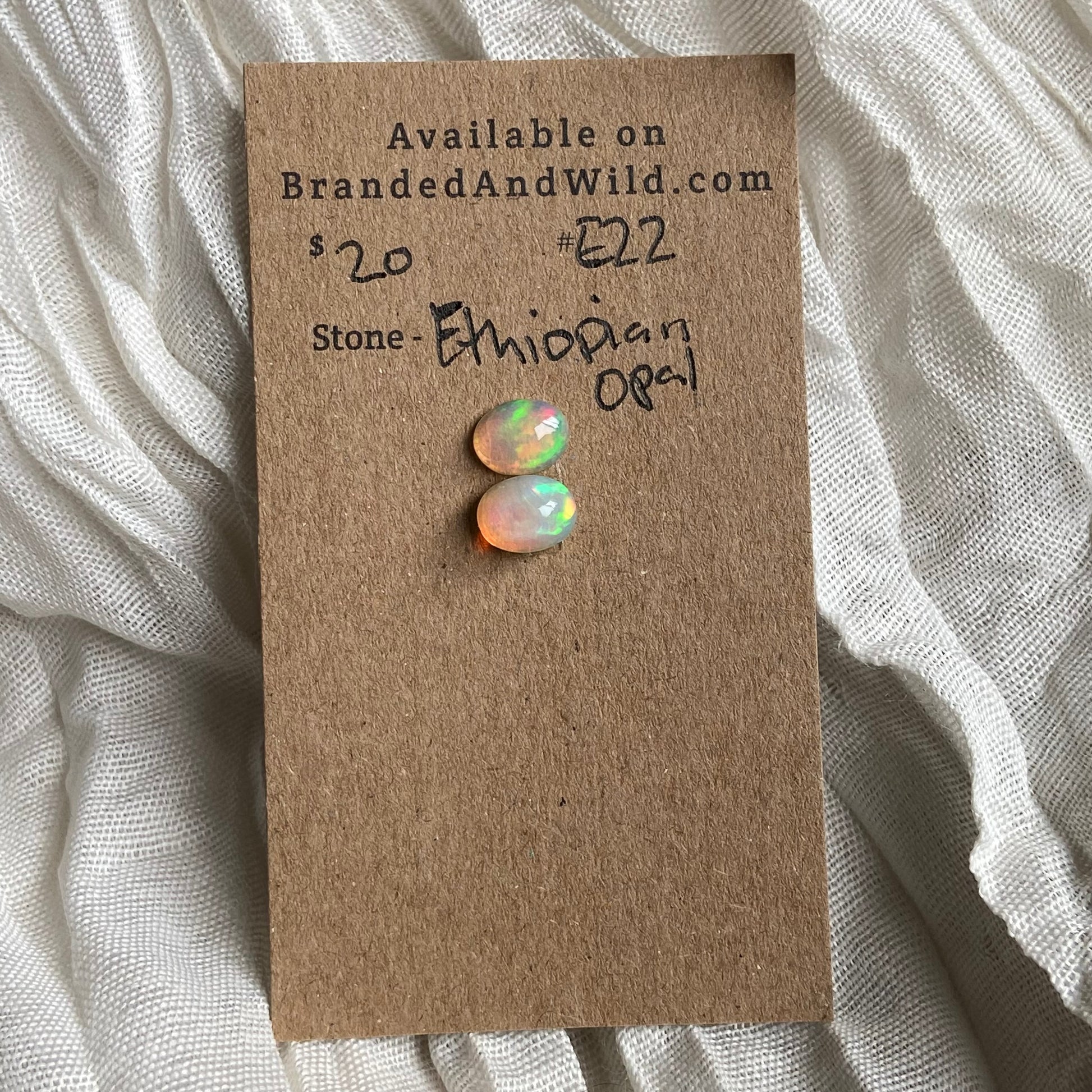 Ethiopian Opal Cabochon - E22 FE04F9F7-B403-4F65-B0E1-7466B04D12B5 Brandedandwild.com