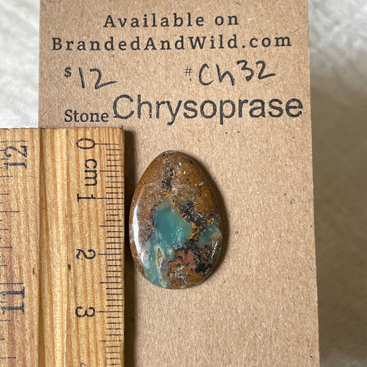Chrysoprase Cabochon - Ch32 FE11AE07-3197-4C3A-9013-418968F6DC8F Brandedandwild.com