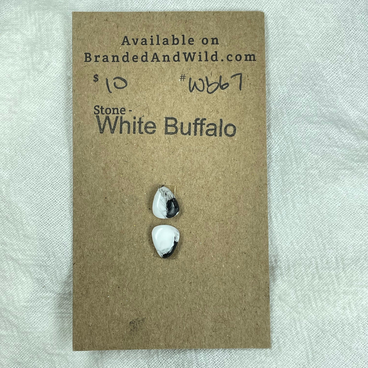 White Buffalo Cabochon - WB67 FE7D1E10-94B3-41EB-8C06-14161A62E8B2 Brandedandwild.com