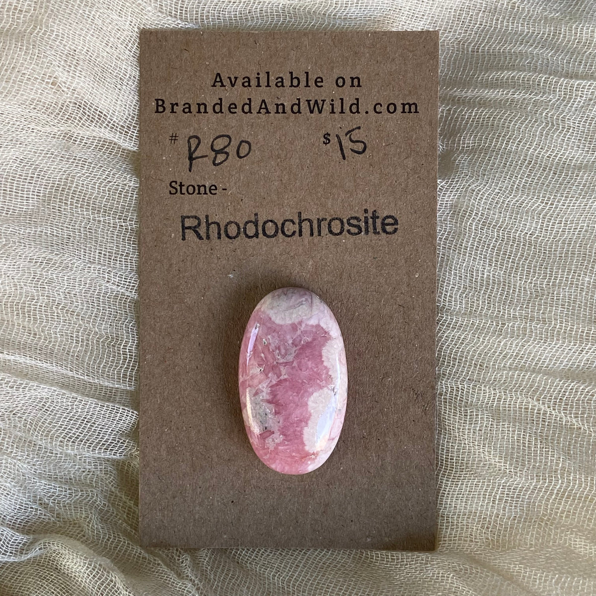 Rhodochrosite Cabochon - R80 FE801A70-8AA0-4903-A9D4-1C87E3E06889 Brandedandwild.com