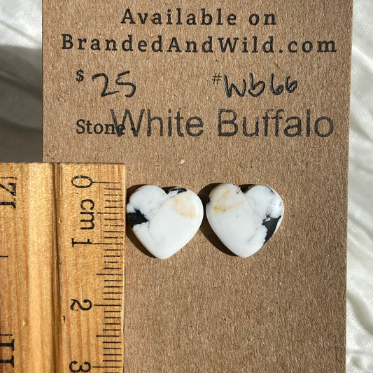 White Buffalo Cabochon - WB66 FE99E400-BD35-420B-B985-41E36D64E826 Brandedandwild.com
