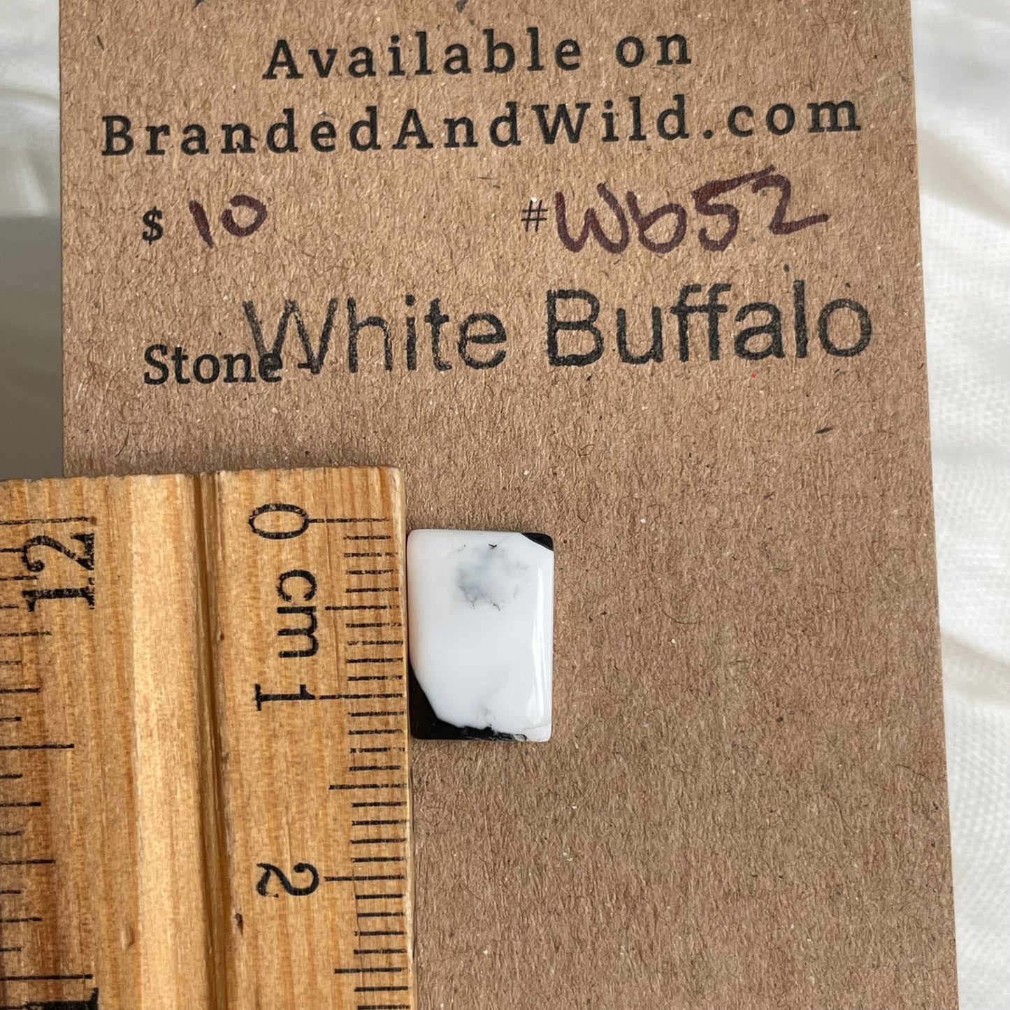 White Buffalo Cabochon - WB52 FEA1AD2A-F1AA-4DB5-A08E-966F2AAE1E75 Brandedandwild.com