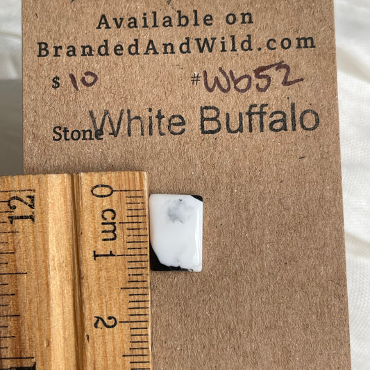 White Buffalo Cabochon - WB52 FEA1AD2A-F1AA-4DB5-A08E-966F2AAE1E75 Brandedandwild.com
