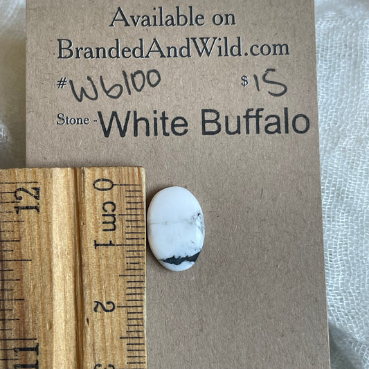 White Buffalo Cabochon - WB100