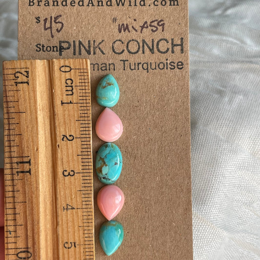 Kingman / Pink Conch Cabochon - MIX59 FED426D5-9771-479E-A635-CAFD18A4E4DA Brandedandwild.com