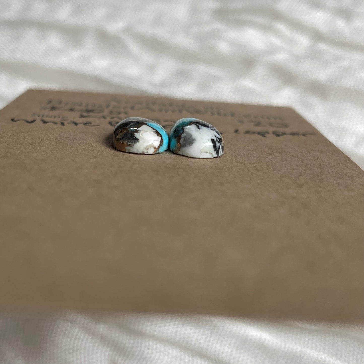 Kingman Turquoise, White Buffalo, Copper Cabochon - KWC01 FEED6826-71E7-4C25-B016-EE290F7D00FC Brandedandwild.com