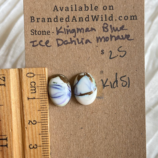 Ice Blue Dahlia Cabochon - KID51 FEF29643-E214-4951-AF54-E620D6A08FF3 Brandedandwild.com