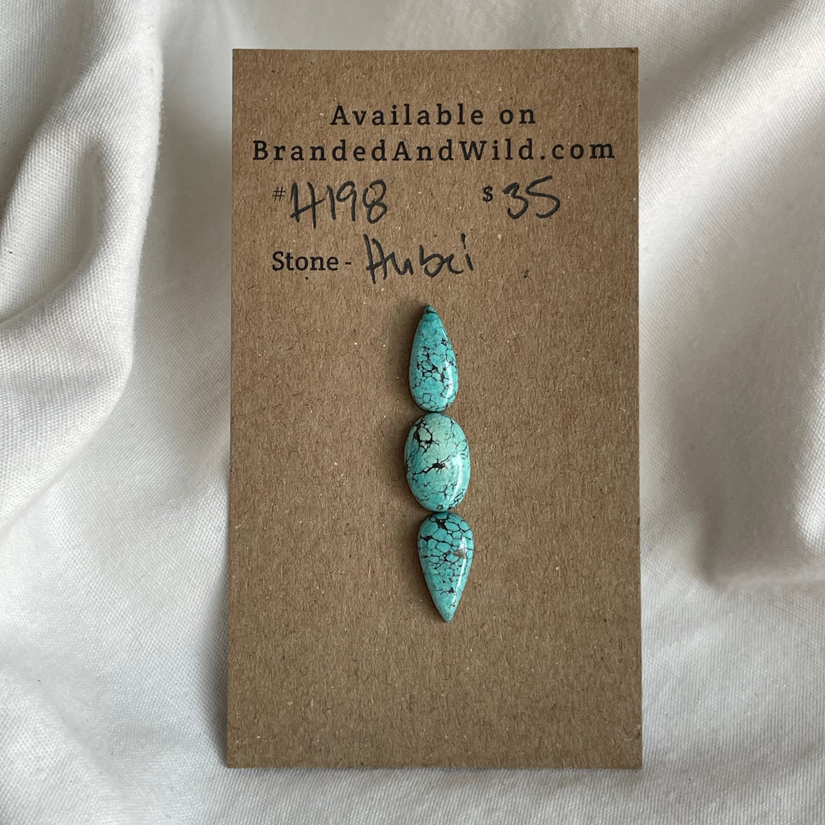 Hubei Turquoise Cabochon - H198 FEFC468A-0A1D-4CD6-8CCC-F44E398551F0 Brandedandwild.com