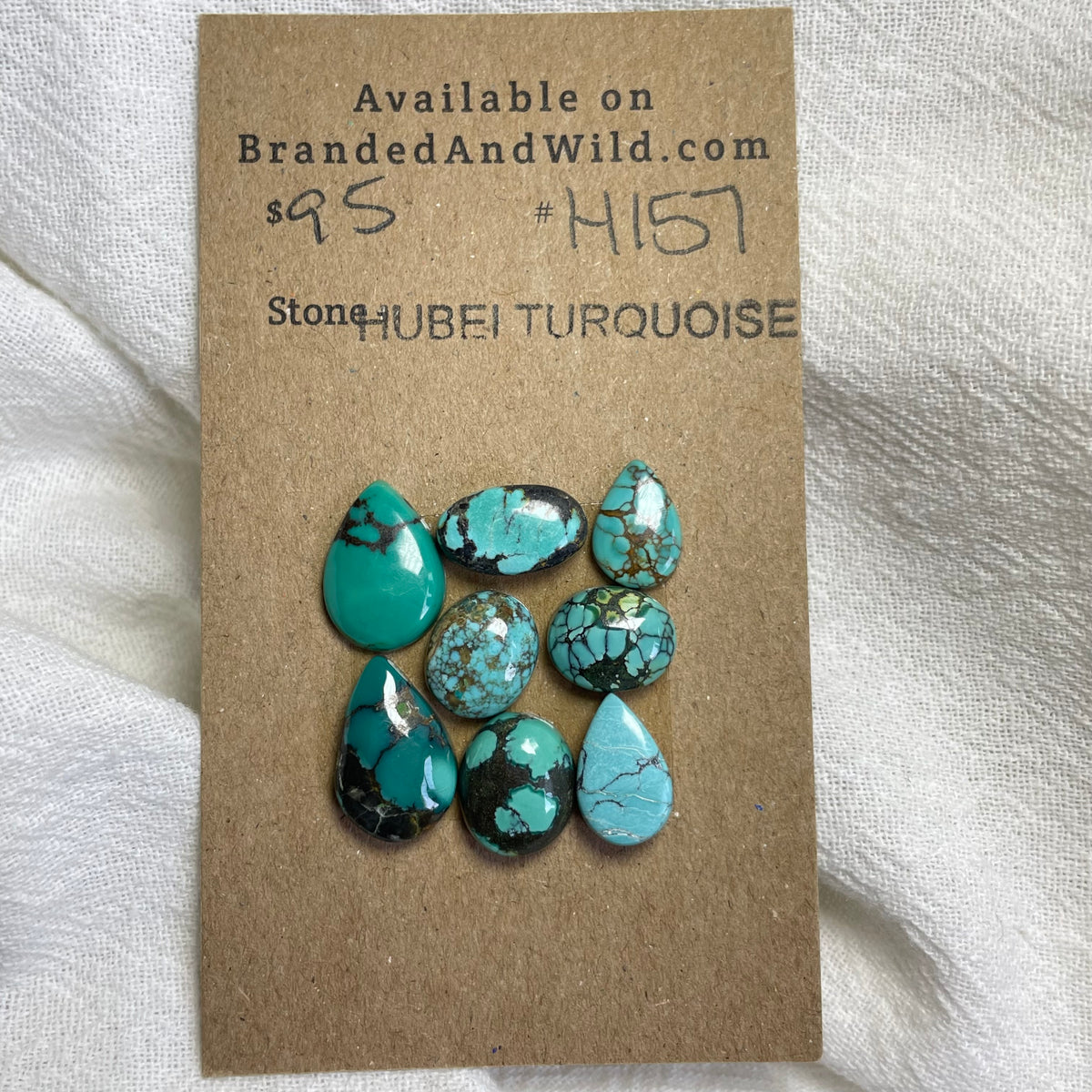 Hubei Turquoise Cabochon - H157 FF094E7F-78D5-4151-9EDD-F304C60D77D3 Brandedandwild.com