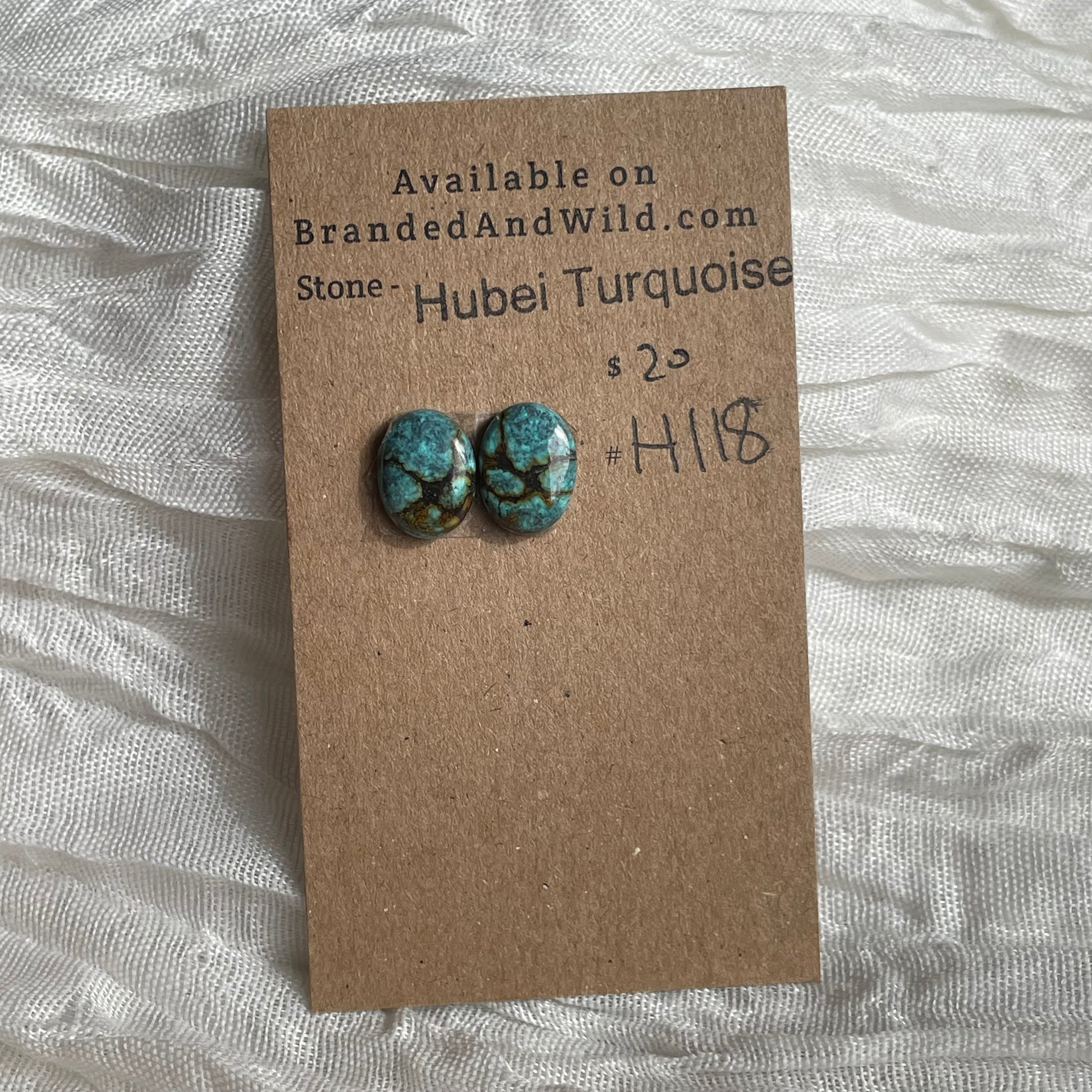 Hubei Turquoise Cabochon - H118 FF154F22-2AF6-42BC-ABB6-C88513691439 Brandedandwild.com