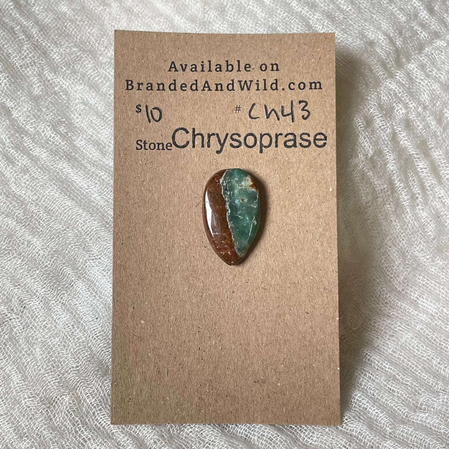 Chrysoprase Cabochon - Ch43 FF5944BC-0A79-4266-991F-E0D8DAFC37DB Brandedandwild.com