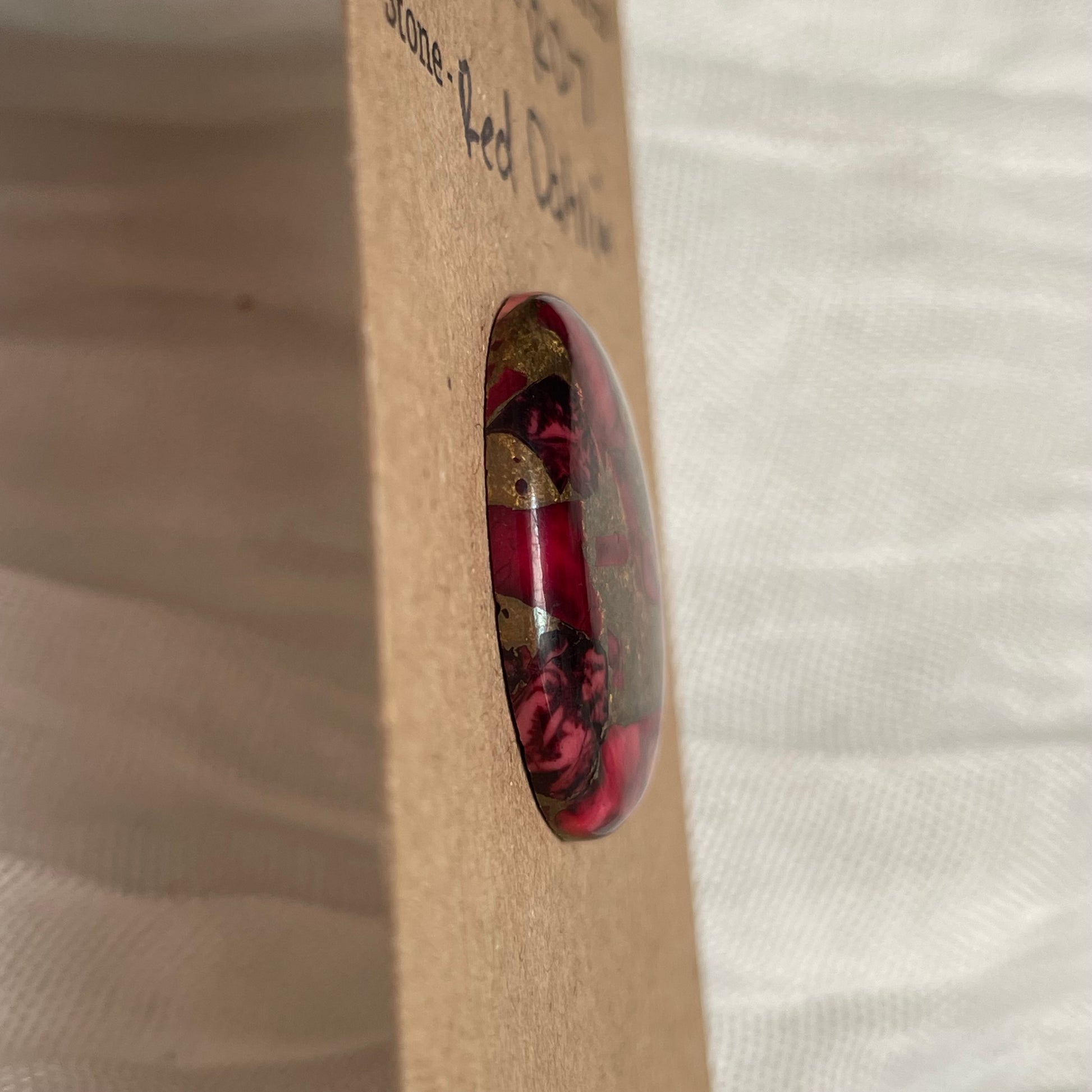 Red Dahlia Cabochon - RD7 FF6463CB-1214-44EA-84A9-3FF04E9FDDBD Brandedandwild.com