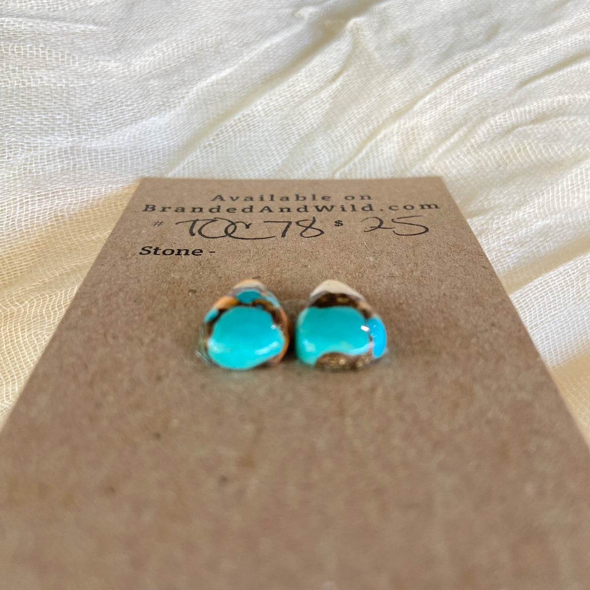 Turquoise, Oyster Shell, Copper Cabochon - TOC78 FF720580-B44F-4CB3-9B10-34709820D3B1 Brandedandwild.com