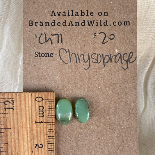 Chrysoprase Cabochon - Ch71 FF734A5F-3BD7-47B0-9125-1BF1FBAB6C24 Brandedandwild.com