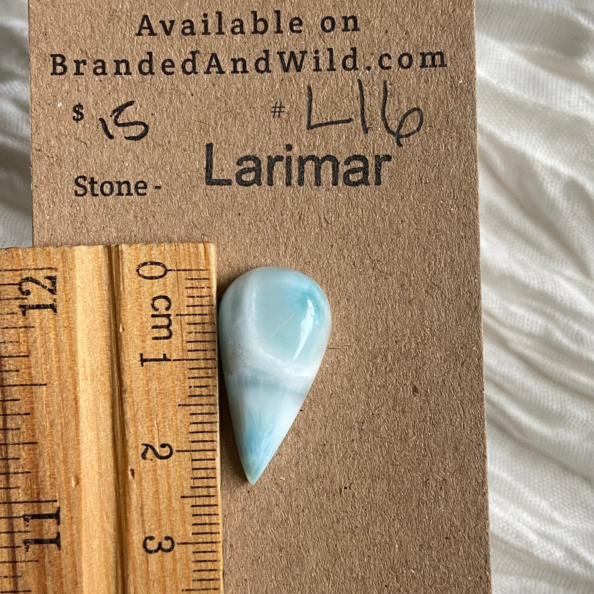 Larimar Cabochon - L16 FF7BE667-37BF-4CA6-8C6B-1B62611E1B89 Brandedandwild.com