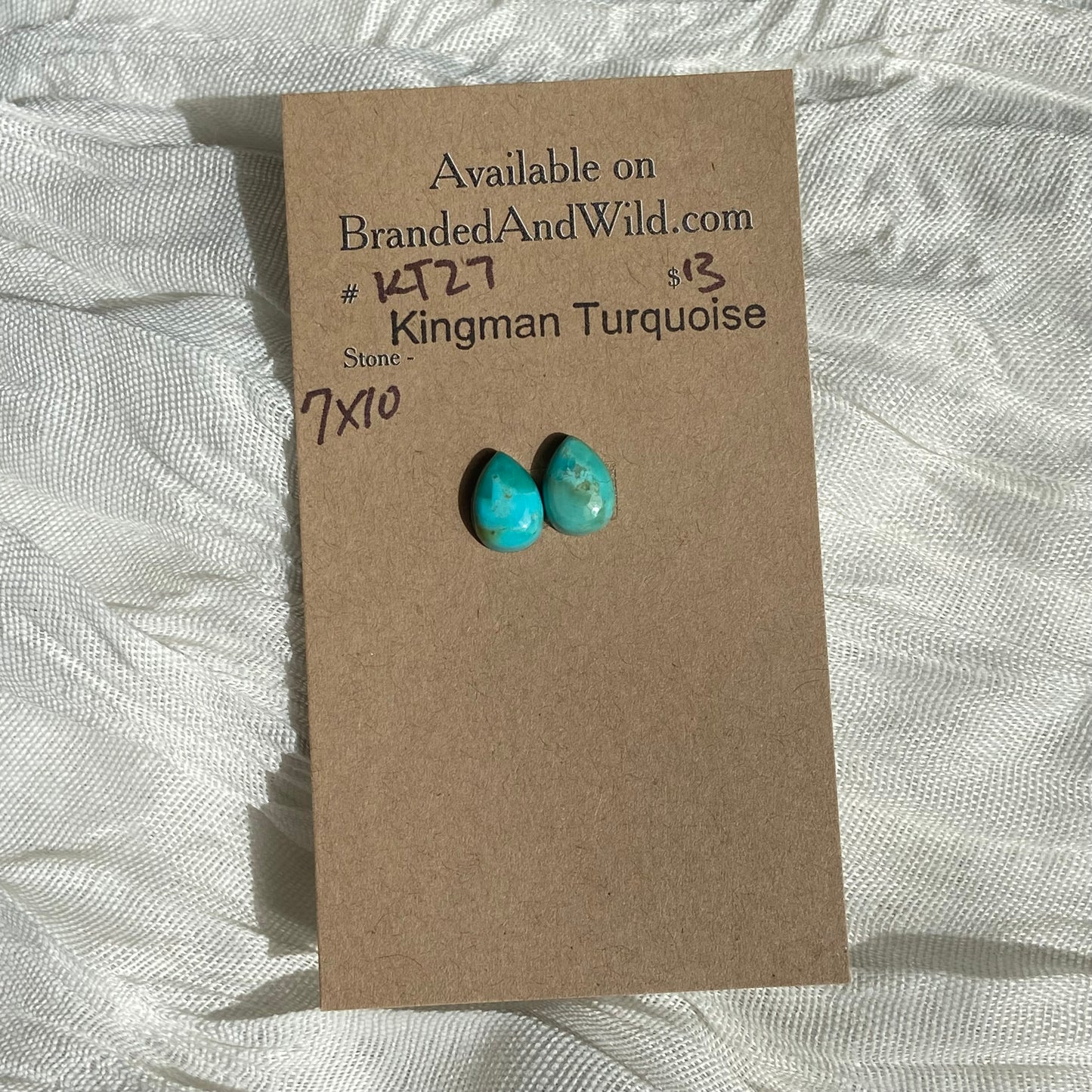 Kingman Turquoise Cabochon - KT27 FF914DC0-CBD6-41C5-B488-64D861346B97 Brandedandwild.com