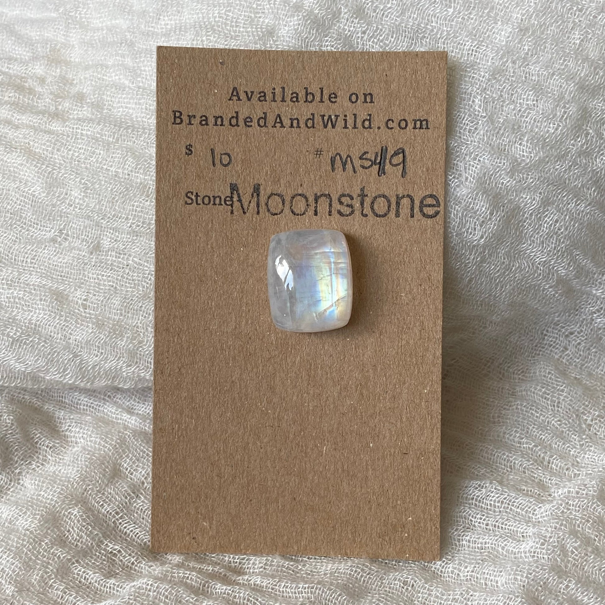 Moonstone cabochon - MS19 FF95359C-EFBE-47EC-87F9-6D21B53748DC Brandedandwild.com