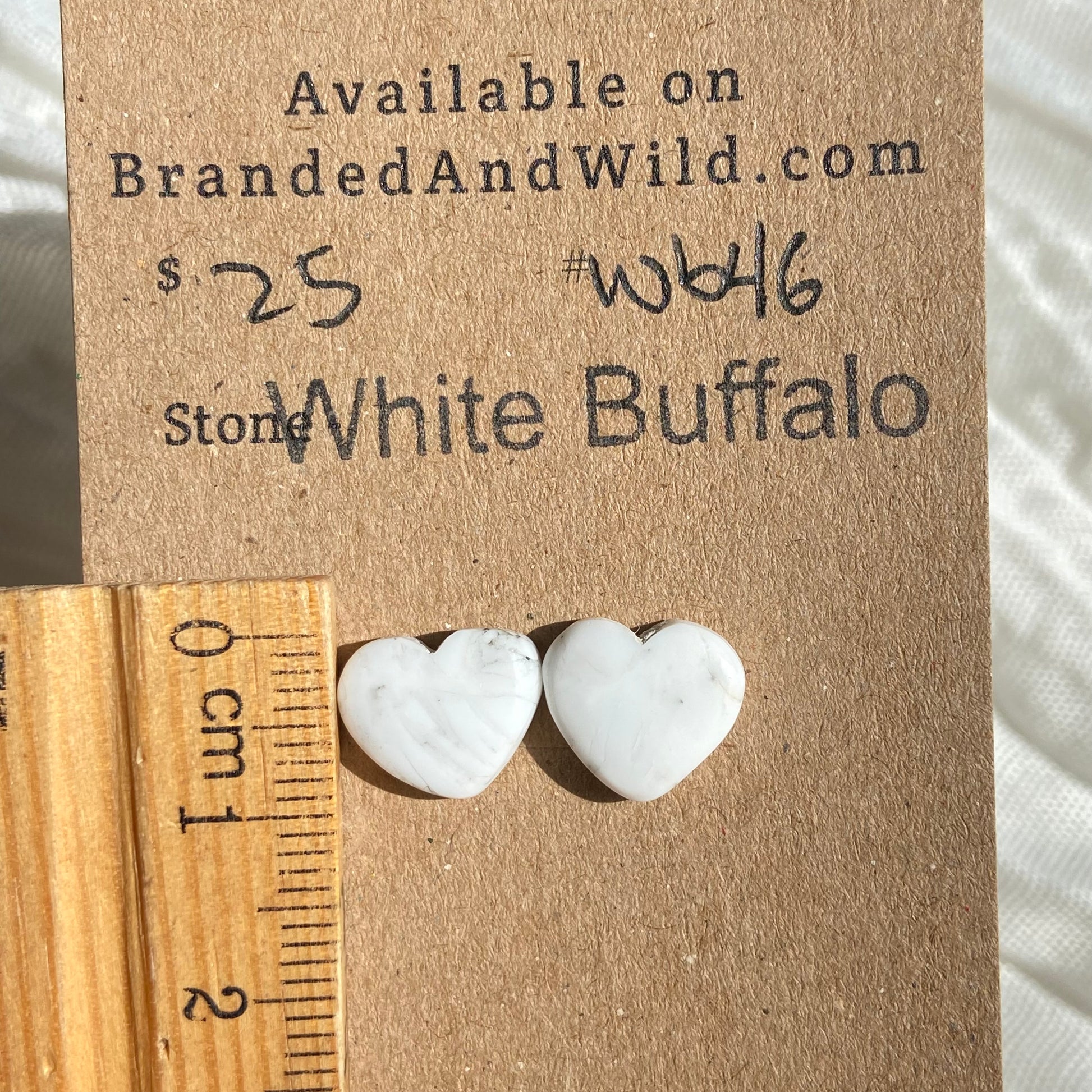 White Buffalo Cabochon - WB46 FF96A3EB-446A-41B7-824F-2F6AA2C0680E Brandedandwild.com