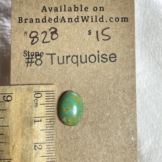 #8 Turquoise Cabochon - #828 FF98B38B-4C74-4861-B286-050F824D5492 Brandedandwild.com