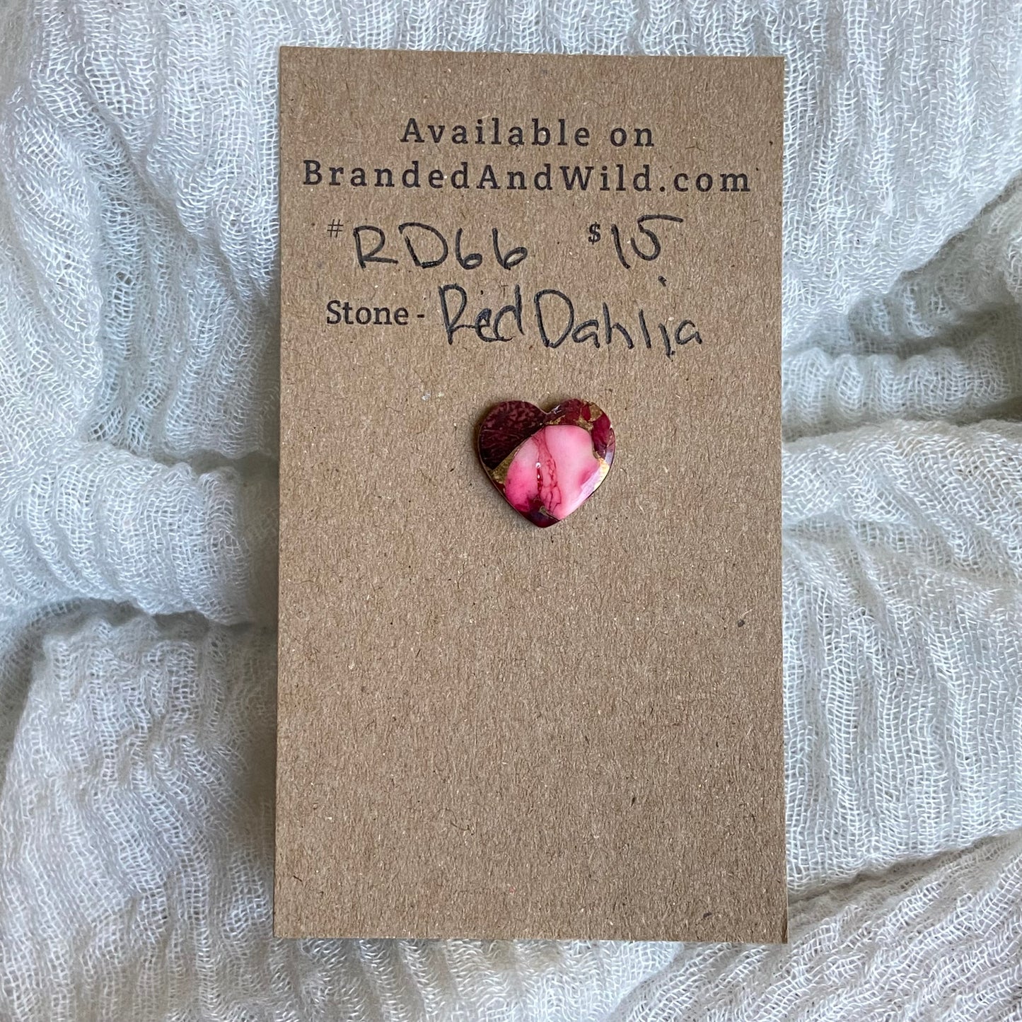 Red Dahlia Cabochon - RD66