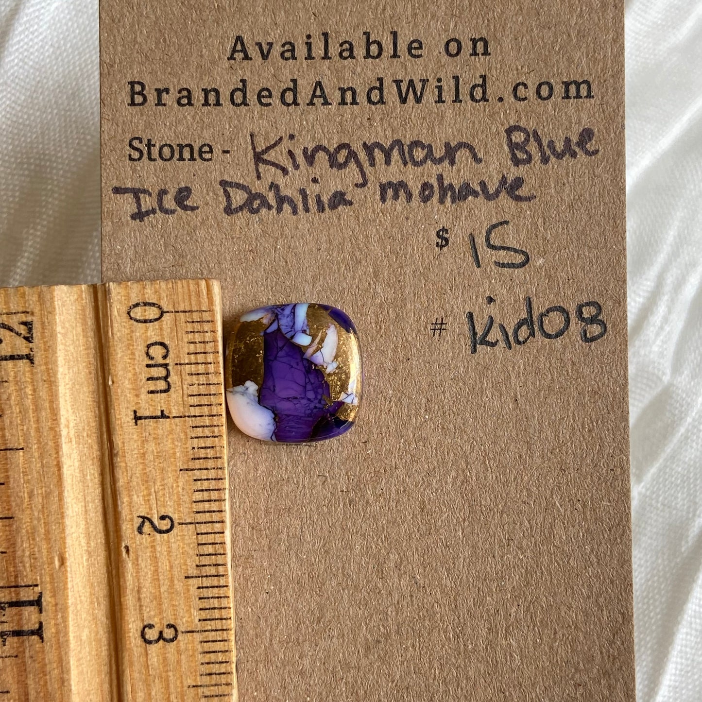 Ice Blue Dahlia Cabochon - KID08 FF9AA2A1-0DA2-4741-82F3-A0651359CAE8 Brandedandwild.com