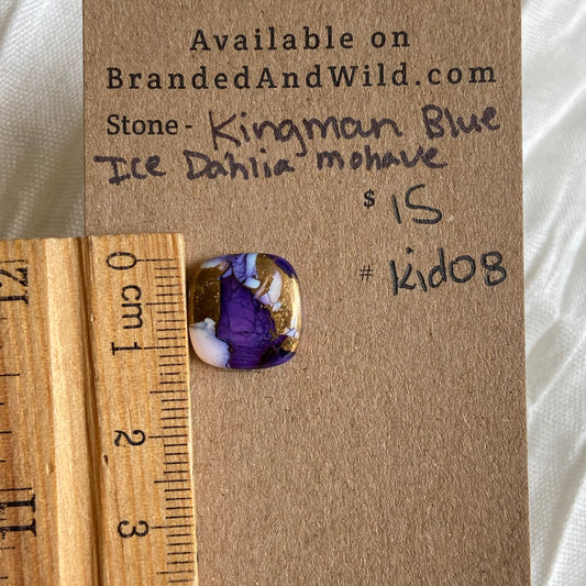 Ice Blue Dahlia Cabochon - KID08 FF9AA2A1-0DA2-4741-82F3-A0651359CAE8 Brandedandwild.com