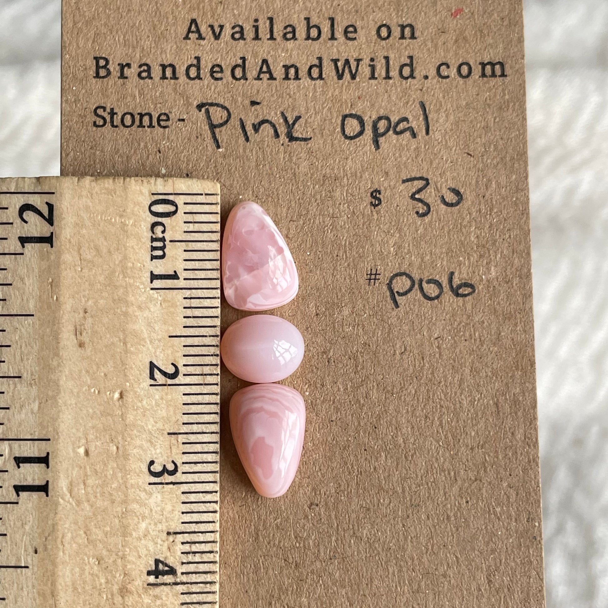 Pink Opal cabochon - P06 FF9B6E7F-A7D8-4CA5-B9E2-65BC5E5F8269 Brandedandwild.com