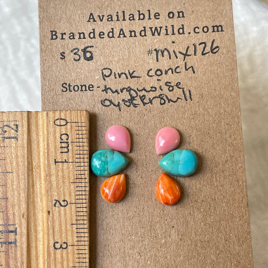 Kingman / Oyster Shell / Pink Conch Cabochon - Mix126 FFA68F2A-1223-4DF7-A532-1440284293E9 Brandedandwild.com