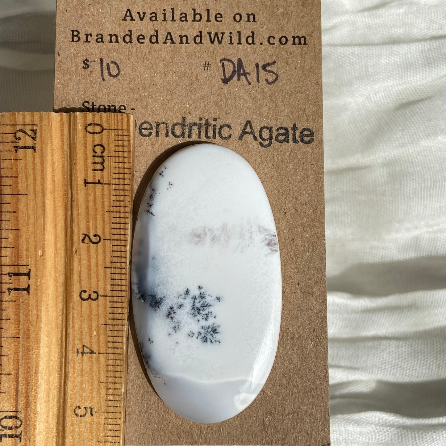 Dendritic Agate Cabochon - DA15 FFC30507-A02A-4C6E-BDFF-87F1B49D9EB9 Brandedandwild.com