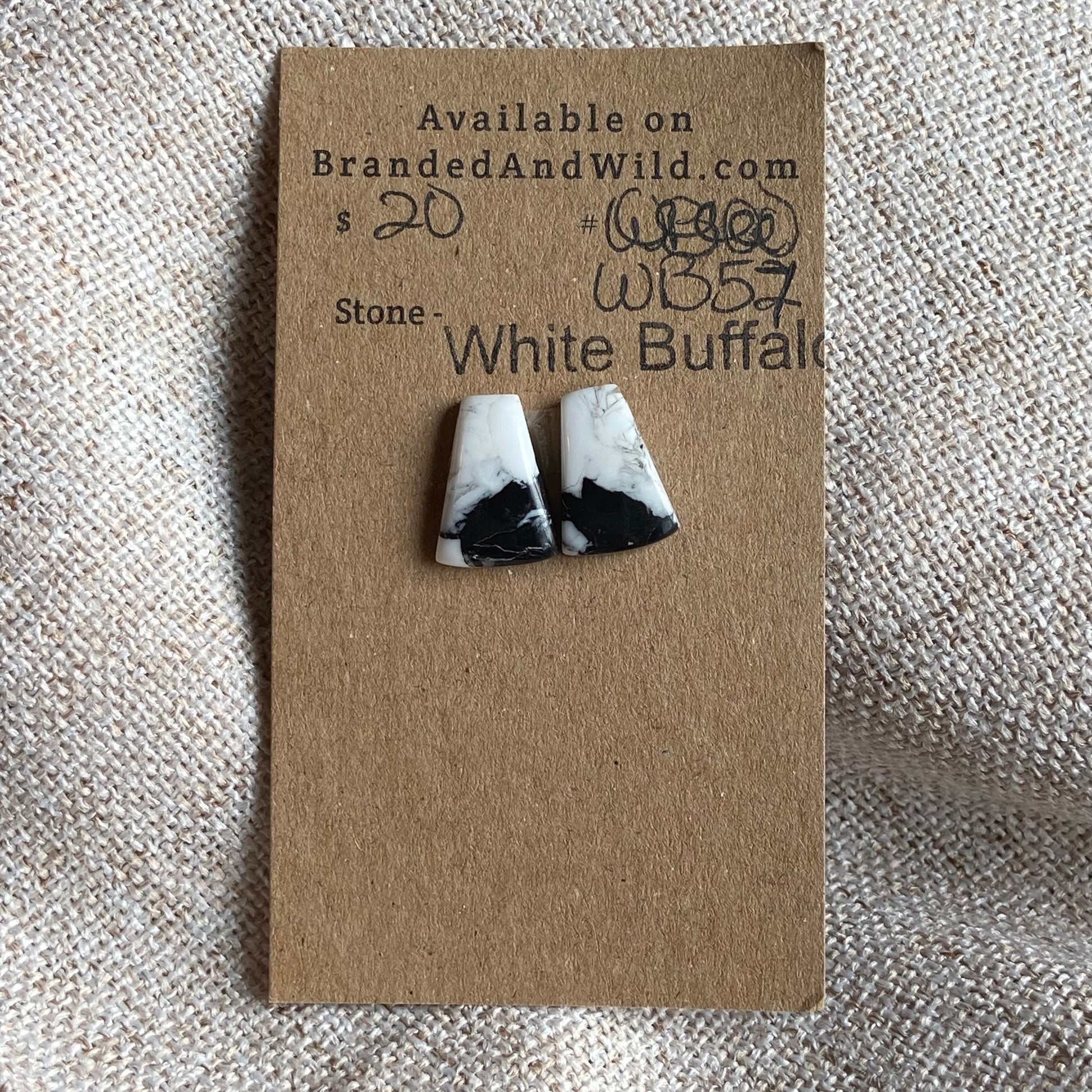 White Buffalo Cabochon - WB57 FFC80919-A5AD-4481-ADA4-597F326A5F74 Brandedandwild.com