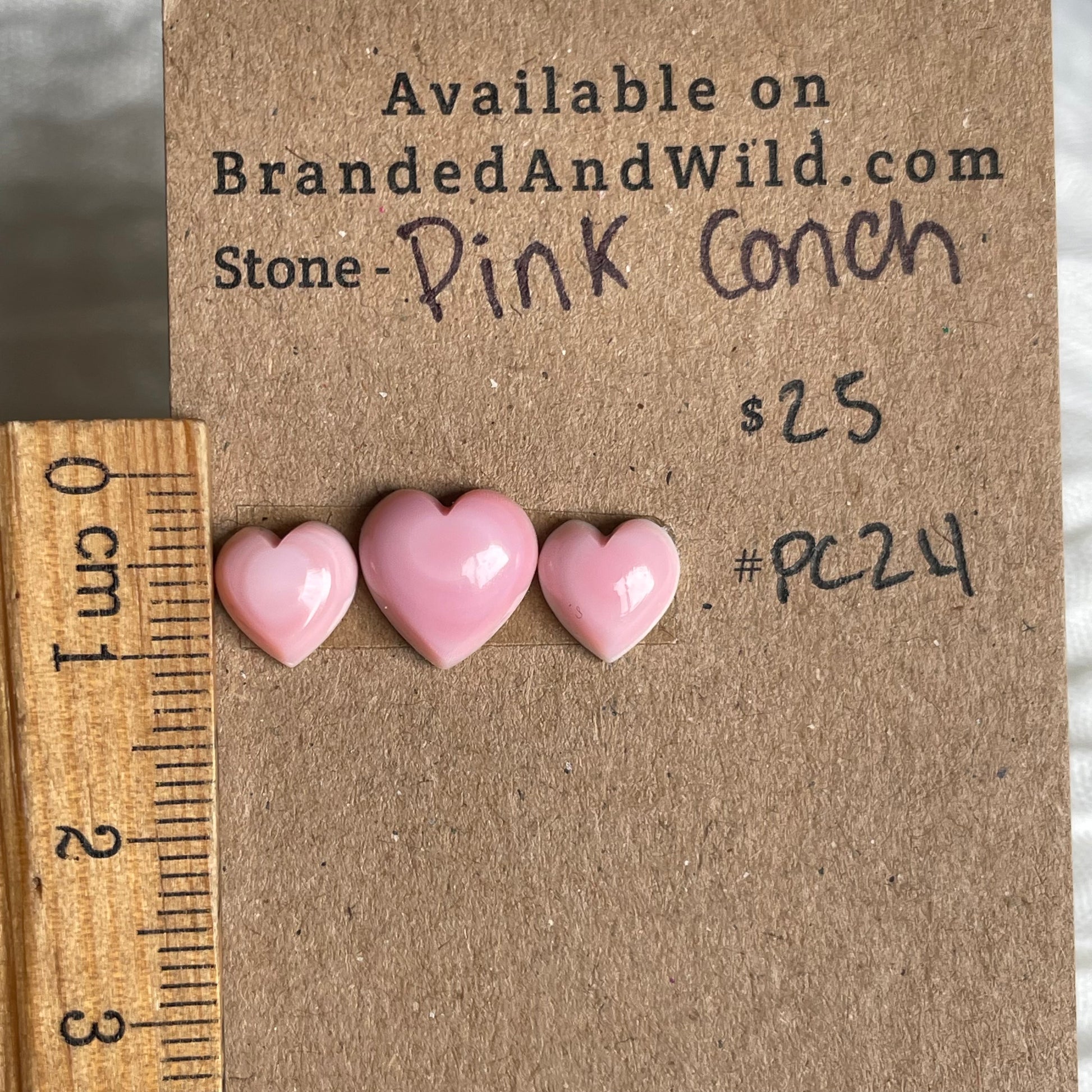 Pink Conch Cabochon - PC24 FFD5E4BE-5371-40F5-A8CA-E18322A0D168 Brandedandwild.com