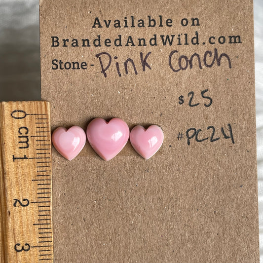 Pink Conch Cabochon - PC24 FFD5E4BE-5371-40F5-A8CA-E18322A0D168 Brandedandwild.com