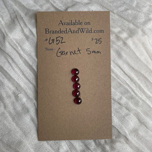 Garnet Cabochon - G52 FFE098FA-1830-4D78-A89D-DCAC682167BD Brandedandwild.com