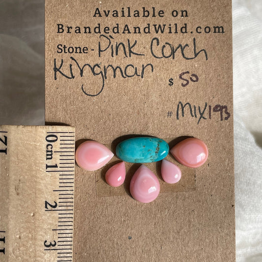 Kingman / Pink Conch Cabochon - Mix193 FullSizeRender_d47f875f-6132-41d4-ad6b-df5917f3bb80 Brandedandwild.com
