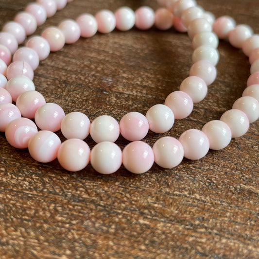 Natural Pink Queen Conch Shell Round Beads 6mm -PCB02 FullSizeRender_ddfa9668-aaa8-4415-b47b-6027cd9083cb Brandedandwild.com