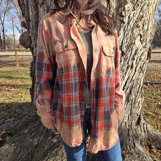 Vintage long sleeve flannel shirt - F004