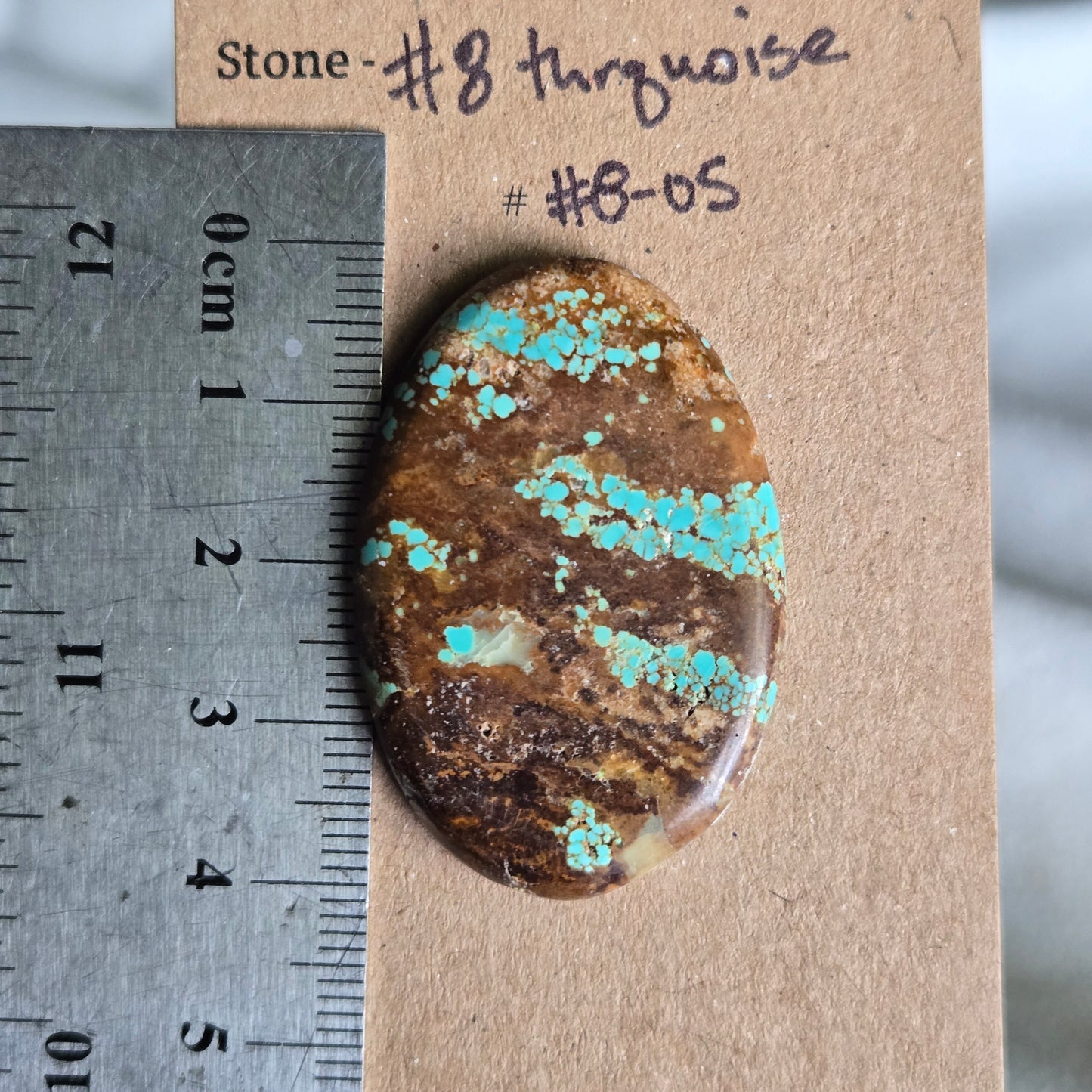 #8 Turquoise Cabochon - #8-05