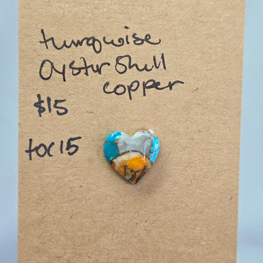 Turquoise, Oystershell, Copper Cabochon - TOC15