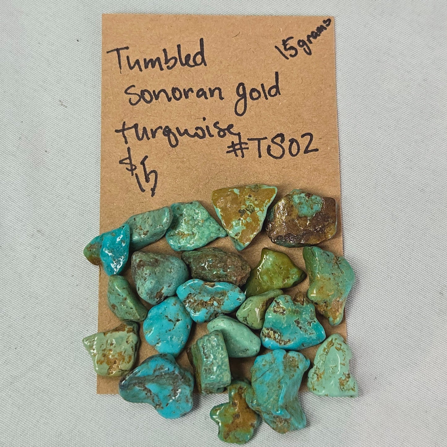 Rough Tumbled Sonoran Gold Turquoise - #TS02