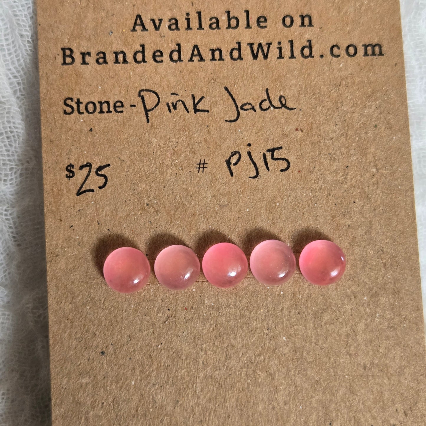 Pink Jade Cabochon 6mm - PJ15