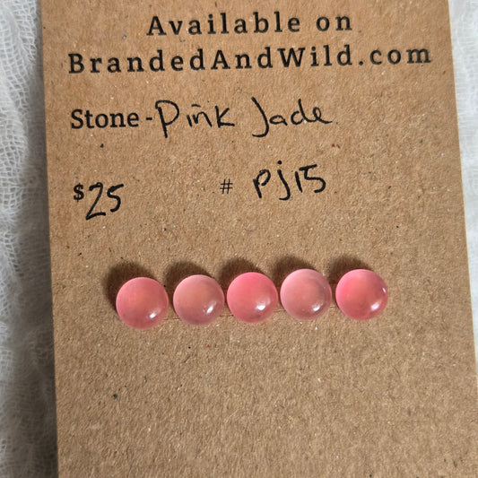 Pink Jade Cabochon 6mm - PJ15