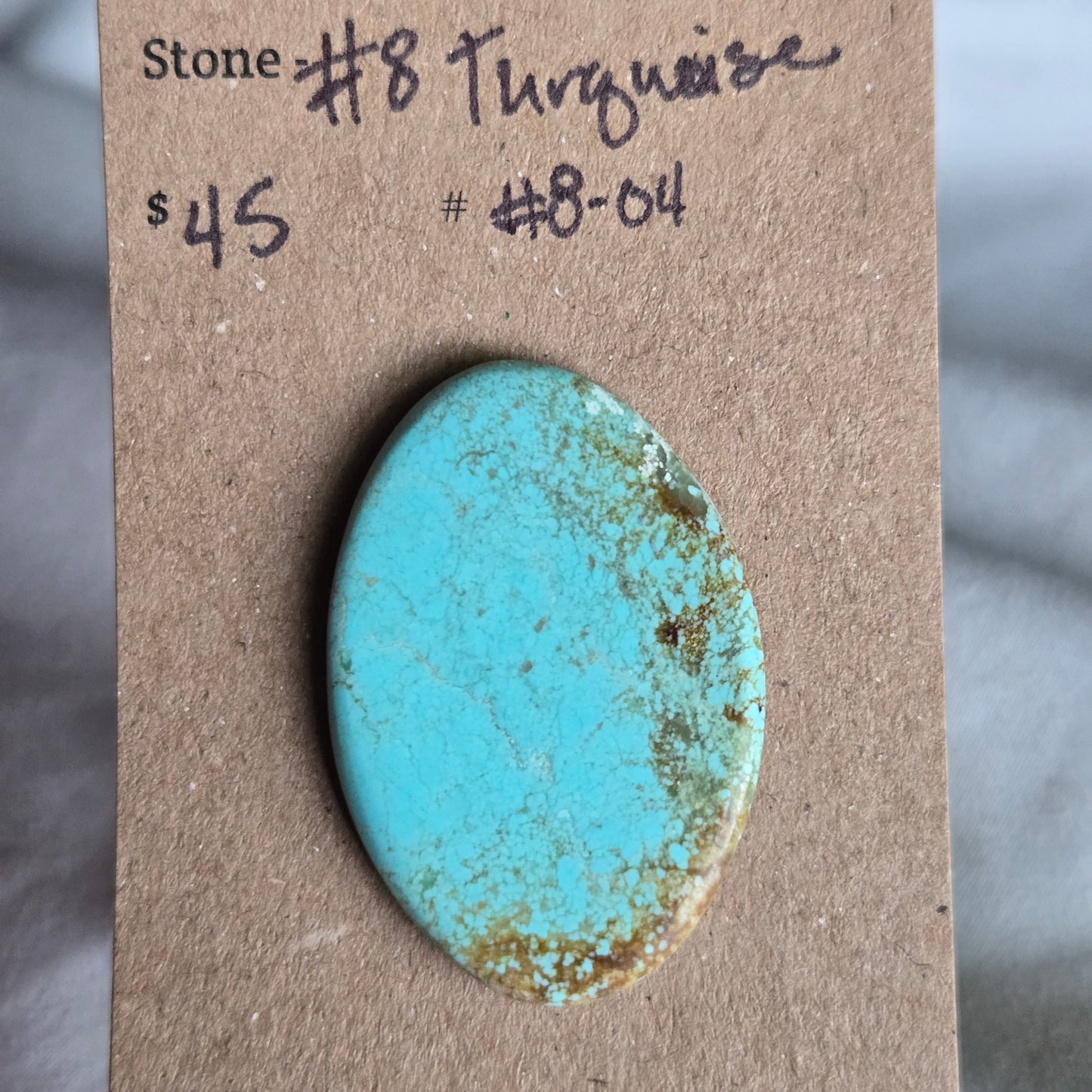 #8 Turquoise Cabochon - #8-04