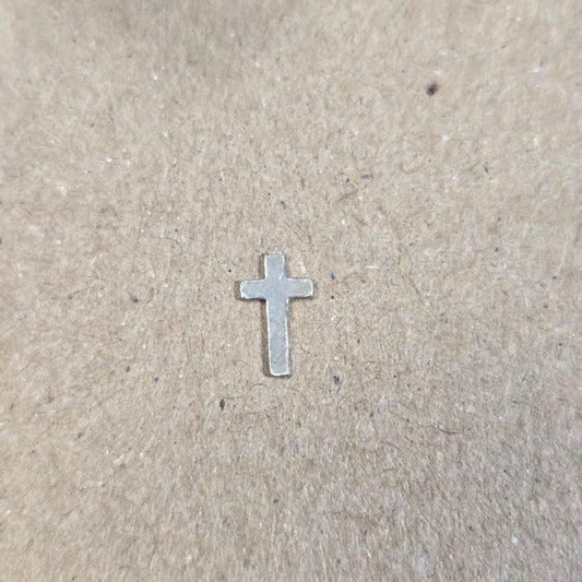 9mm 24 gauge sterling silver cross