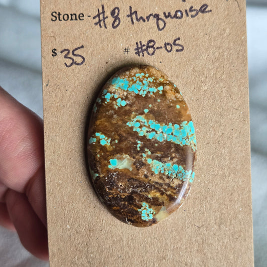 #8 Turquoise Cabochon - #8-05