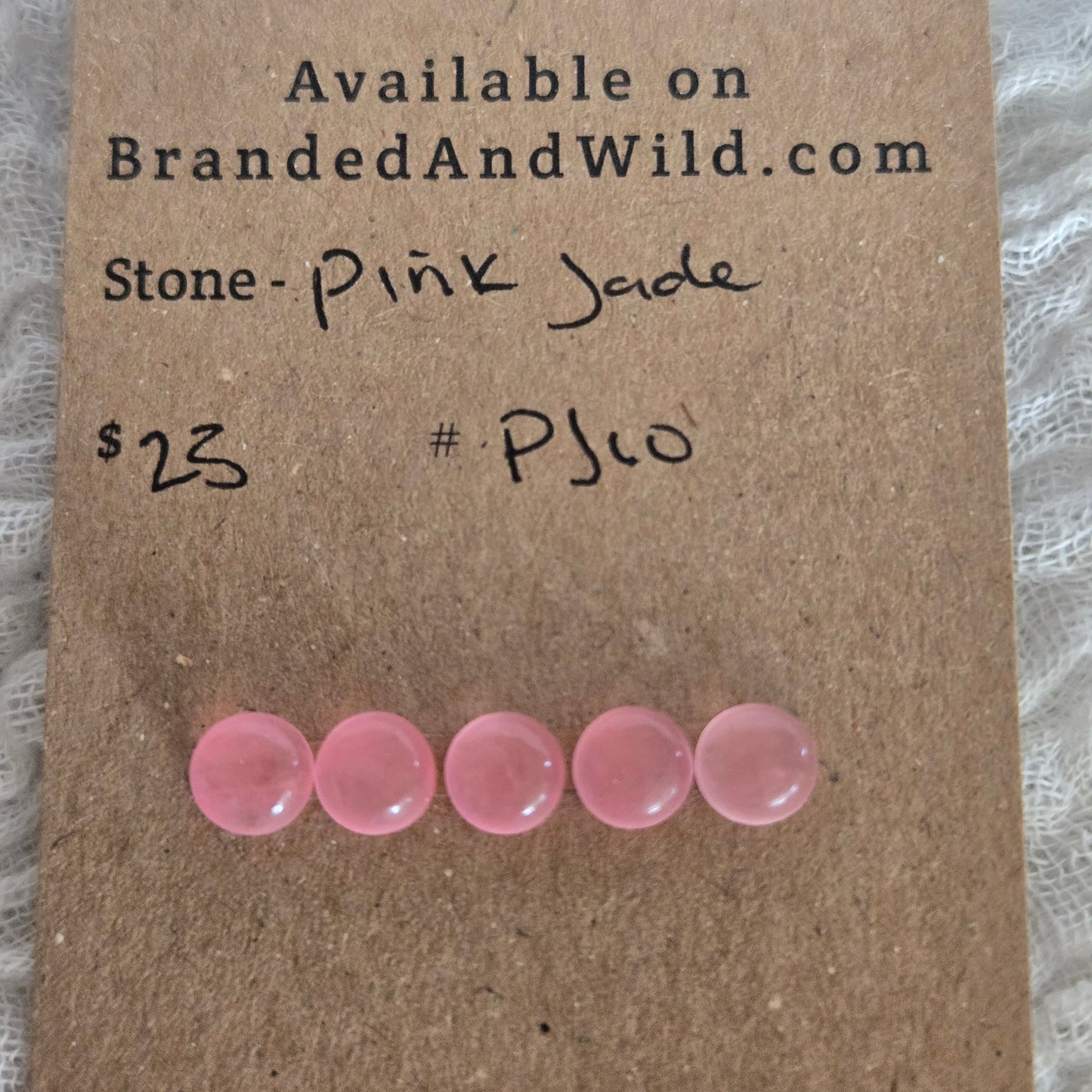 Pink Jade Cabochon 6mm - PJ10