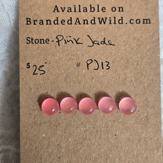 Pink Jade Cabochon 6mm - PJ13